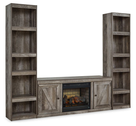 Wynnlow - Gray - 3-Piece Entertainment Center With Electric Fireplace by Signature Design by Ashley® | Bel Furniture