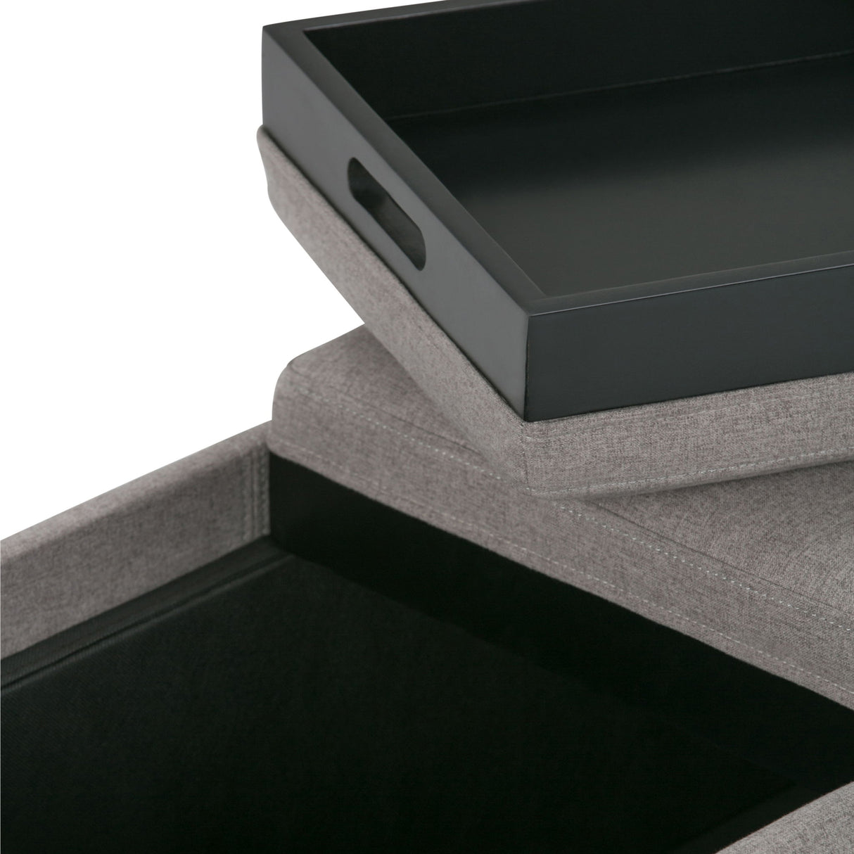 Avalon - Upholstered Storage Ottoman by Simpli-Home | Bel Furniture