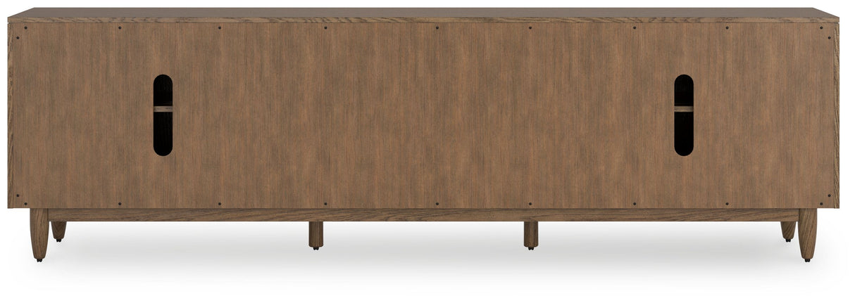 Roanhowe - Brown - Extra Large TV Stand by Signature Design by Ashley® | Bel Furniture