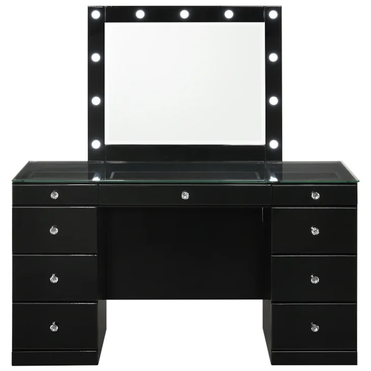 Avery Vanity Top W/Led Black