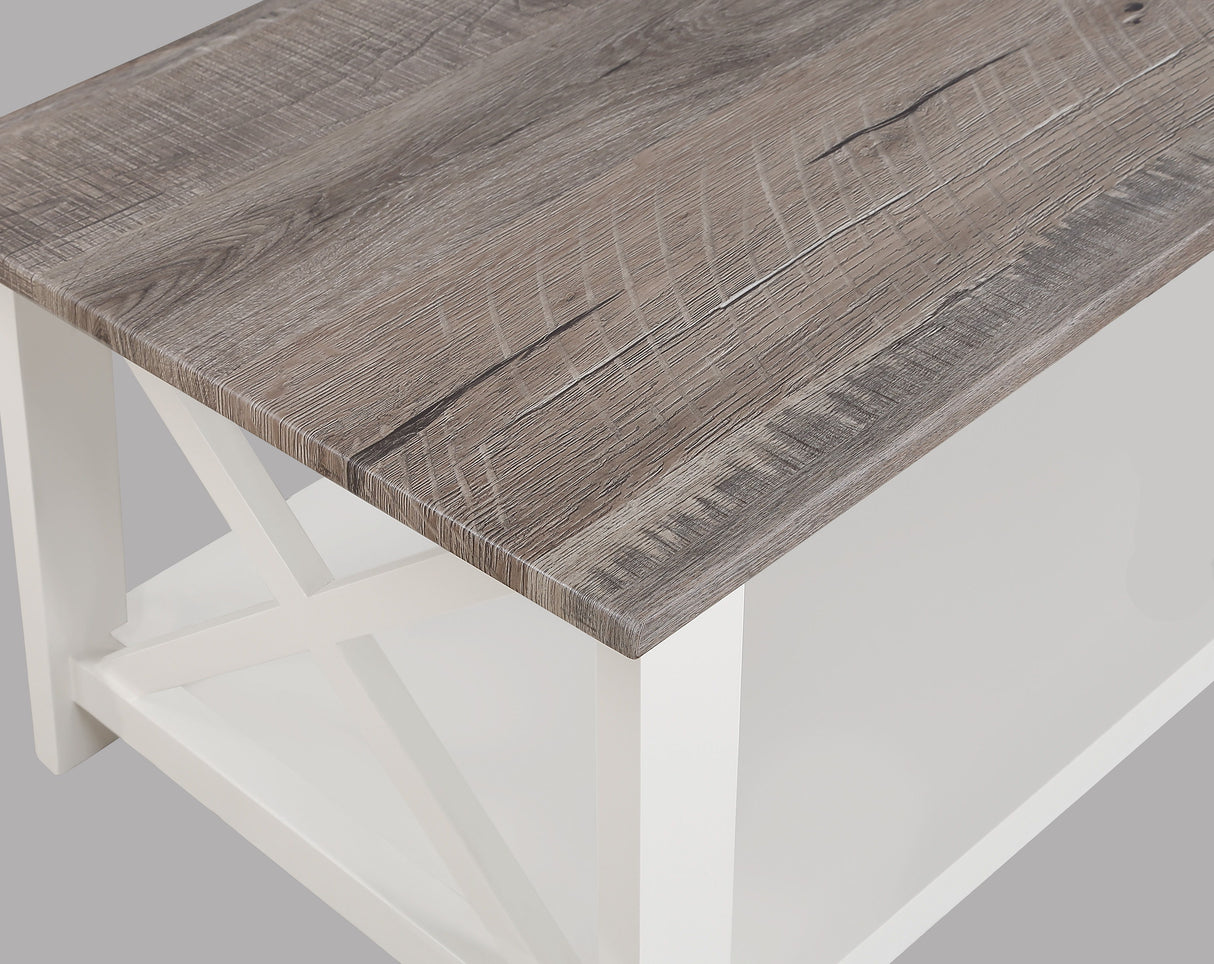 Thelma - 3 Piece Cocktail Set - White / Light Brown by Crown Mark | Bel Furniture