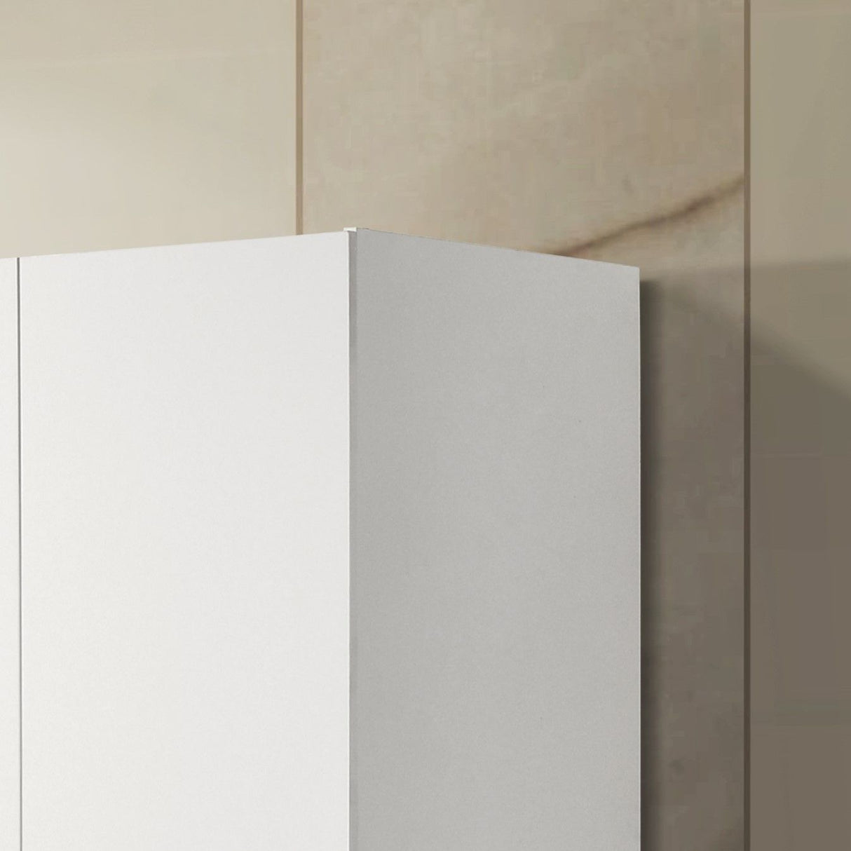 Michael - Double Door Wardrobe Cabinet Armoire With Shelf And Hanging Rod - White by Lilola Home | Bel Furniture