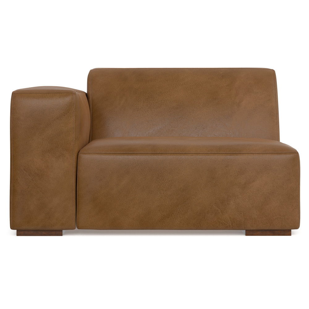 Rex - Left Arm Sofa Module - Brown by Simpli-Home | Bel Furniture