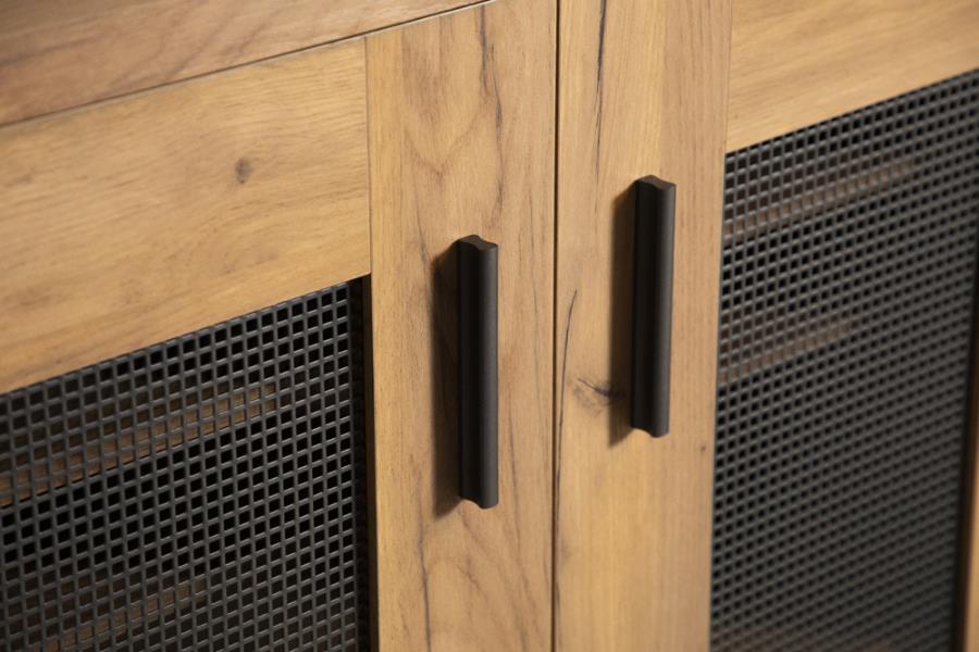 Bristol - 6-Shelf Engineered Wood Shoe Cabinet - Golden Oak by CoasterEveryday | Bel Furniture
