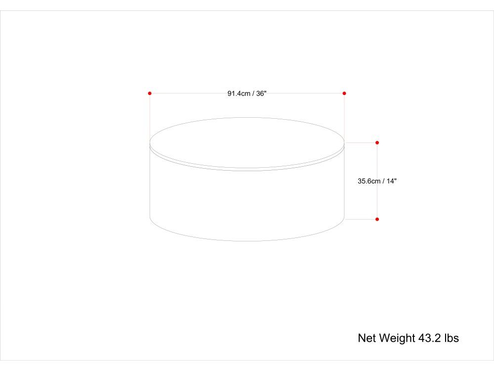 Millbury - Drum Coffee Table - Natural by Simpli-Home | Bel Furniture