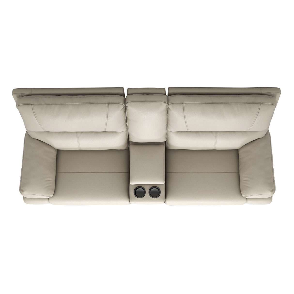 Malibu - Modern Power Motion 3 Piece Reclining Loveseat Sofa With Cup Holders - Cream Taupe Beige by Jennifer Taylor Home | Bel Furniture