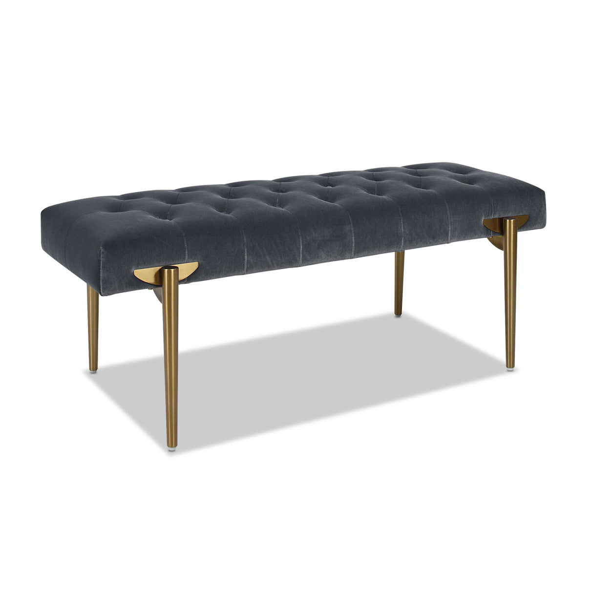 Aria - Upholstered Gold Accent Bench by Jennifer Taylor Home | Bel Furniture