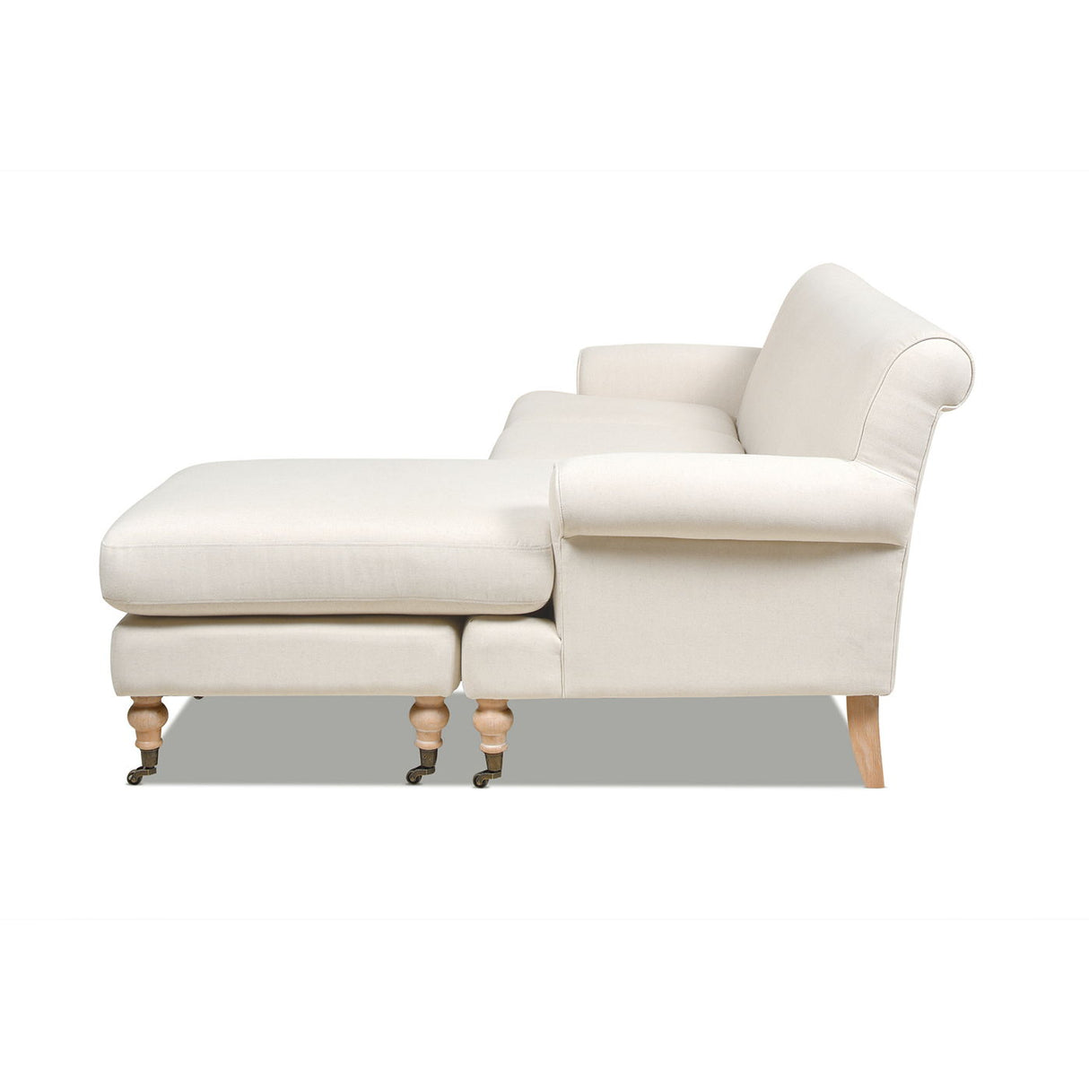Alana - L-Shape Reversible Sectional Sofa - Light Beige by Jennifer Taylor Home | Bel Furniture