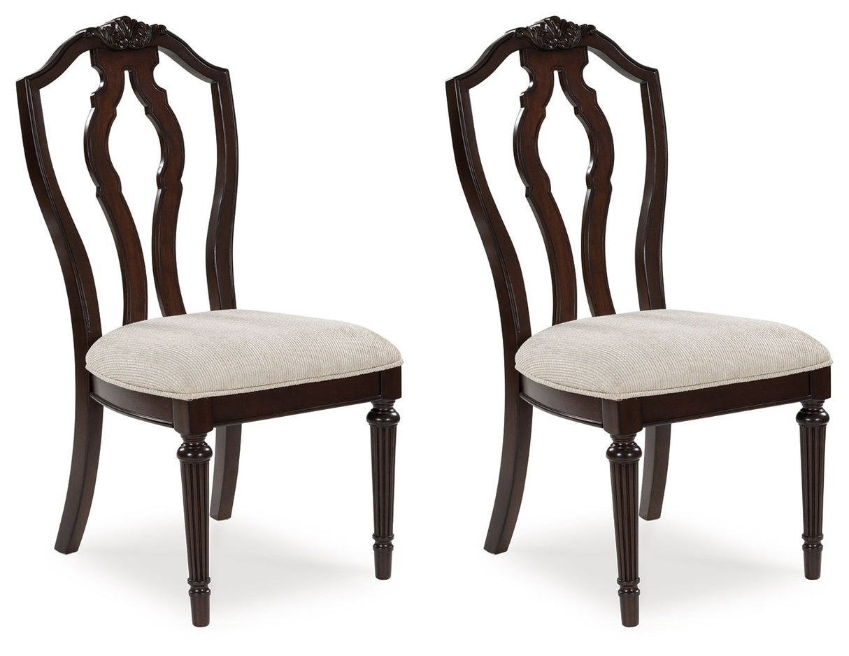 Lavinton - 8 Pc. - Dining Room Extension Table, 6 Side Chairs, Server - Brown