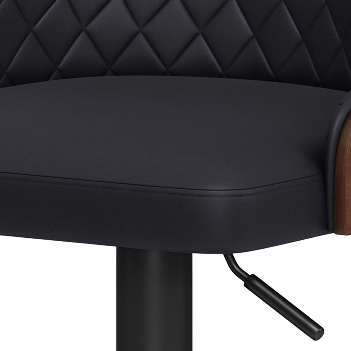 Edwin - Adjustable Swivel Bar Stool - Black by Simpli-Home | Bel Furniture