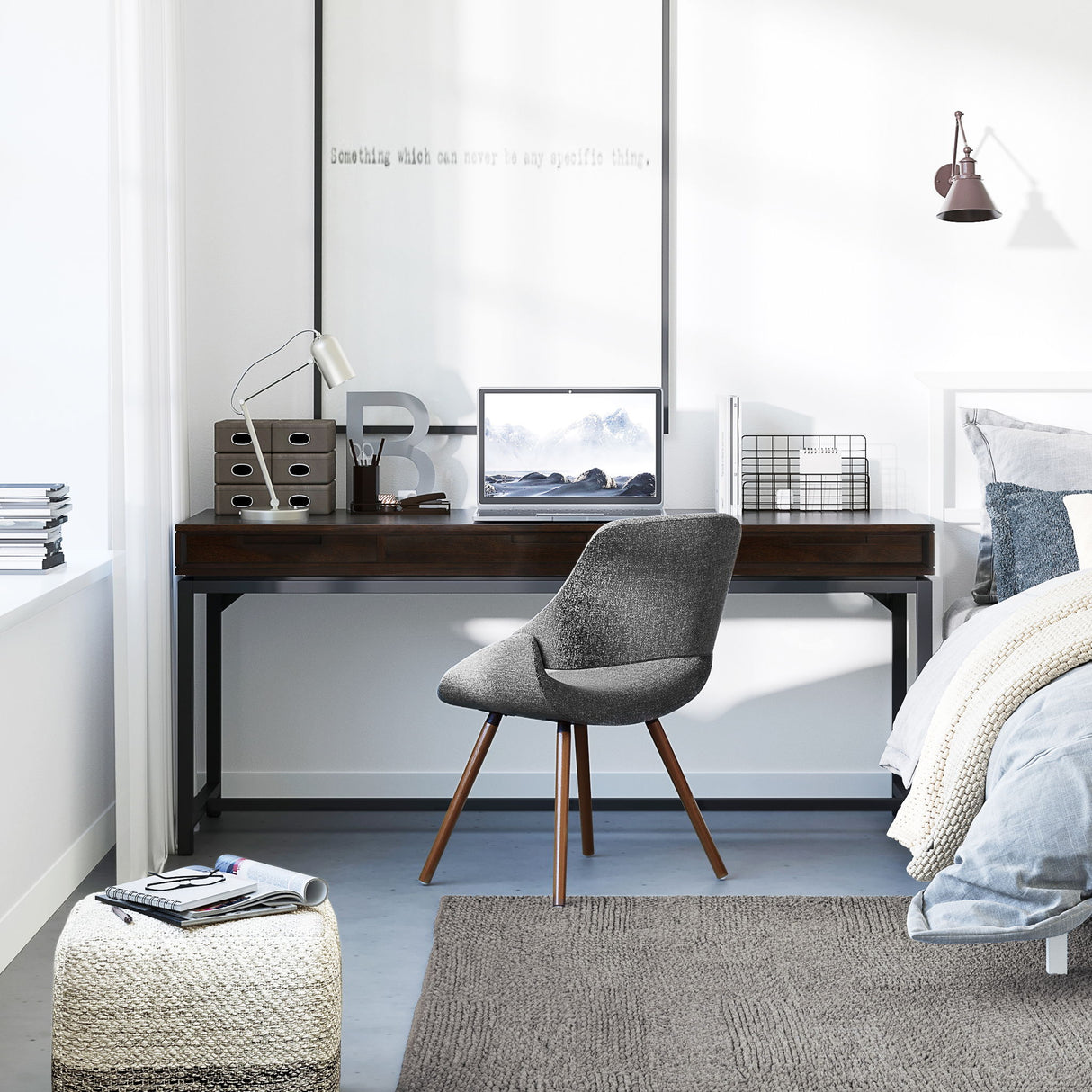 Banting - Mid Century Handcrafted Desk by Simpli-Home | Bel Furniture