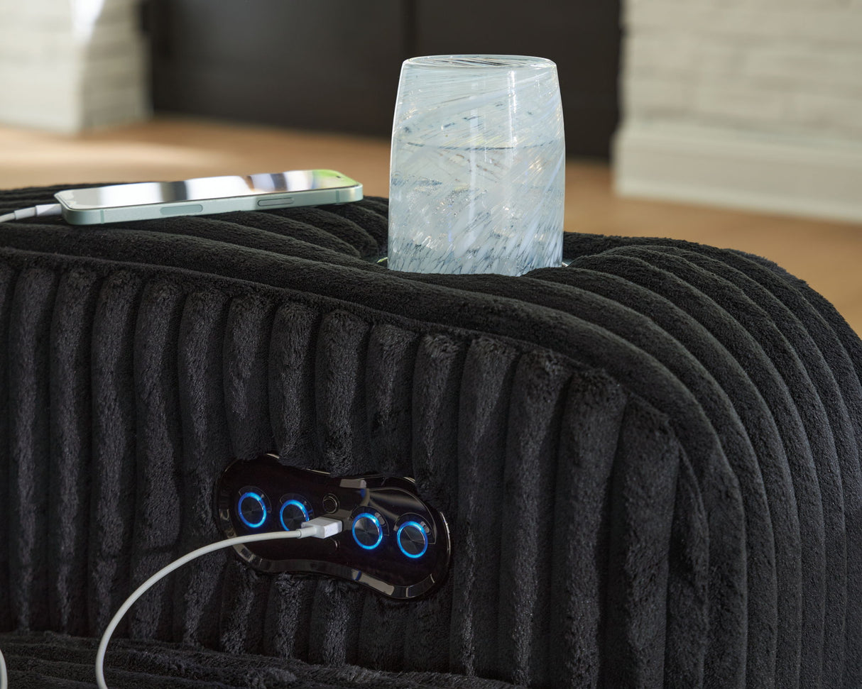 Forest Lake - Power Recliner With Adj Headrest - Black