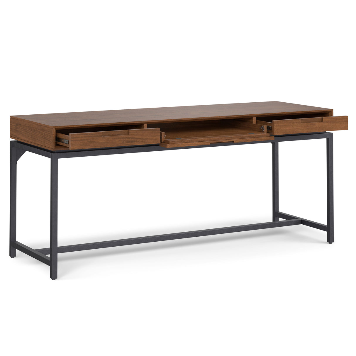 Banting - Mid Century Handcrafted Wide Desk by Simpli-Home | Bel Furniture