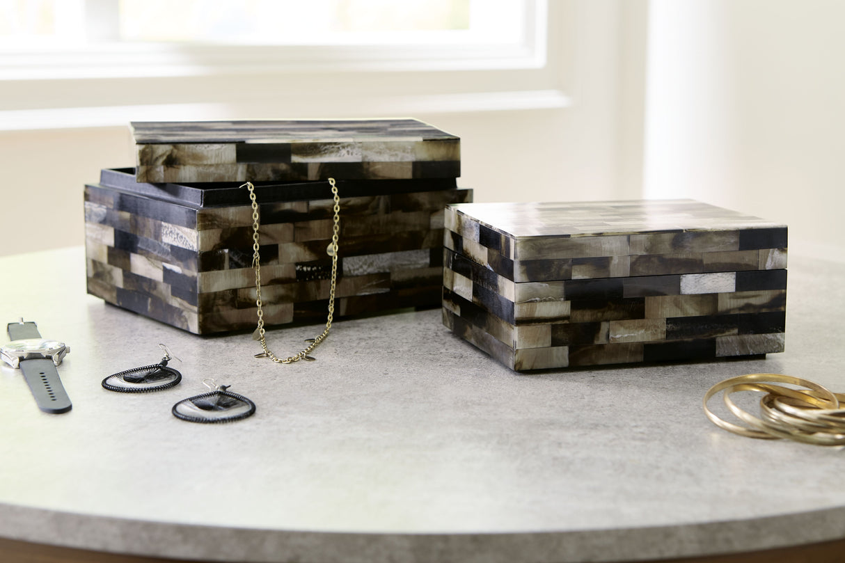 Ellford - Black / Brown / Cream - Box Set (Set of 2) by Signature Design by Ashley® | Bel Furniture