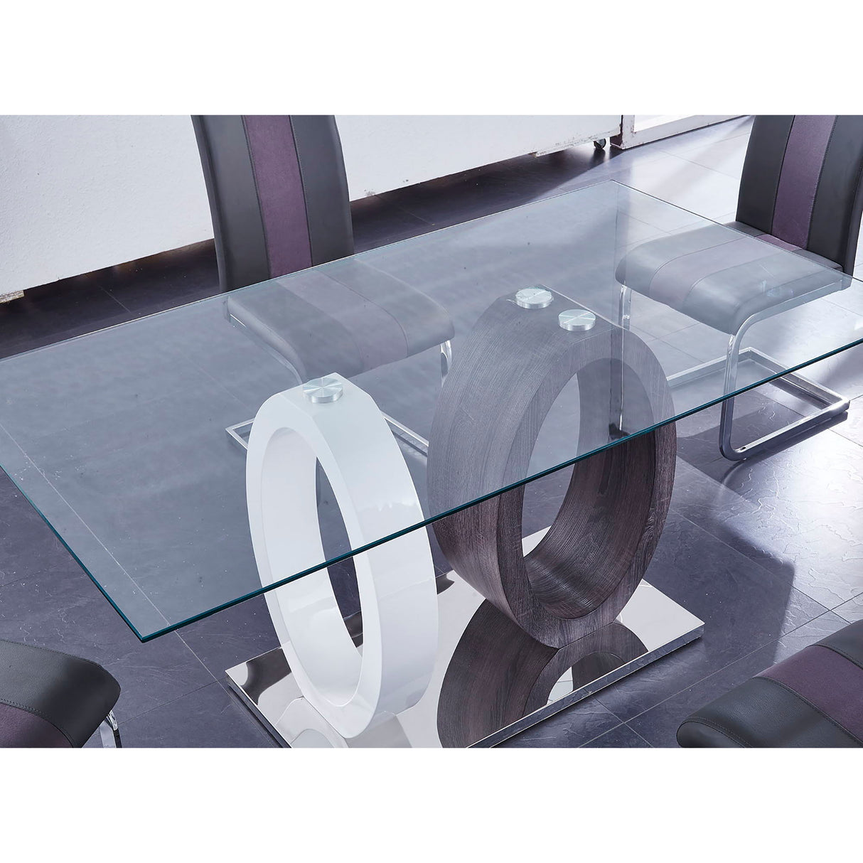 Royce - Dining Table Ecom - White / Gray