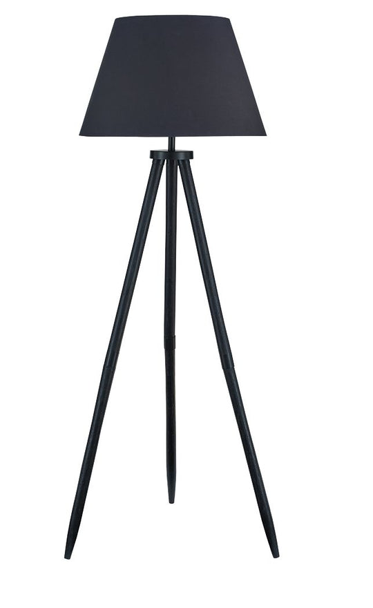 Orhan - Wood Floor Lamp - Black