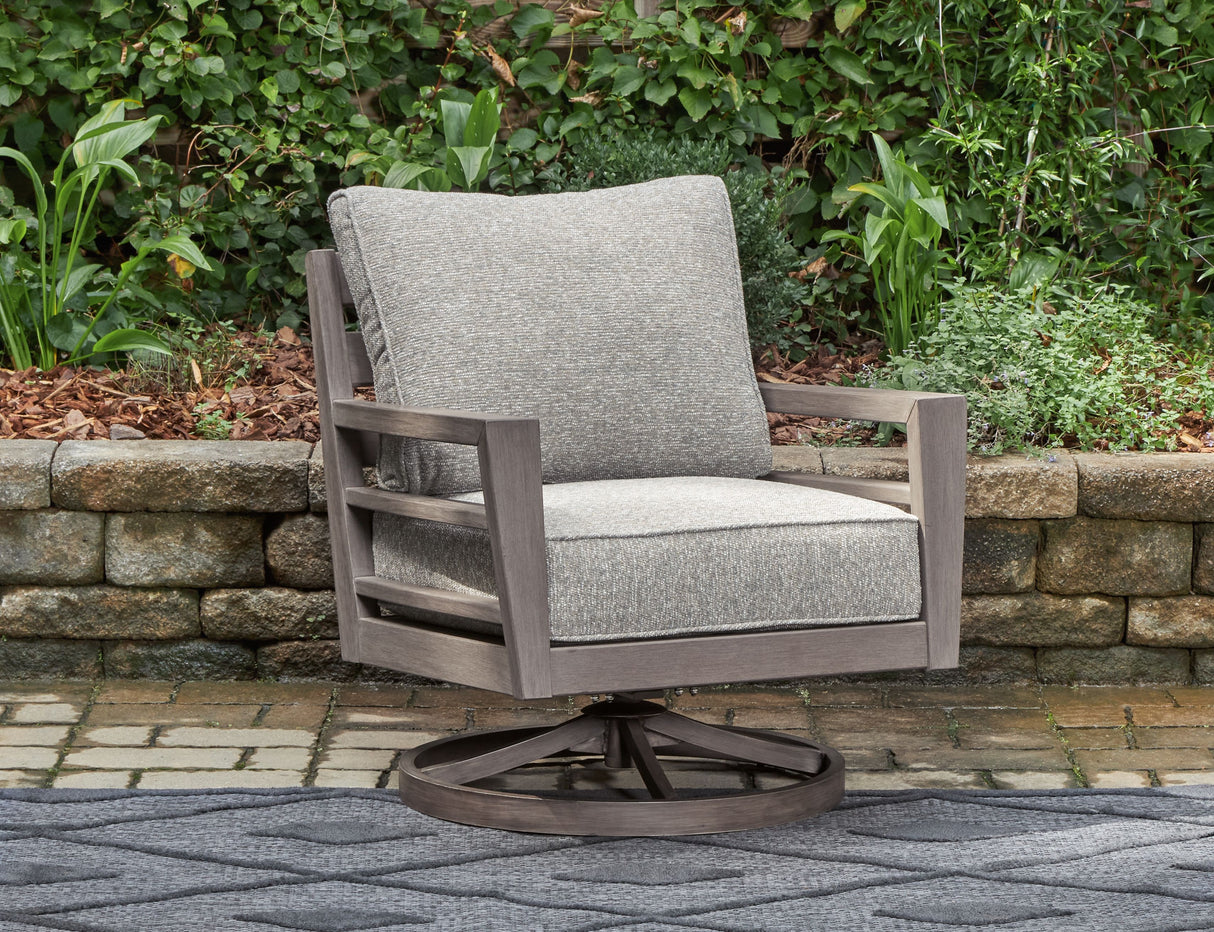 Hillside Barn - Gray / Brown - Swivel Lounge W/ Cushion by Signature Design by Ashley® | Bel Furniture