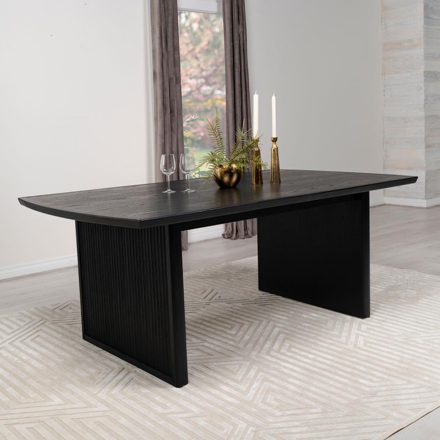 Brookmead - Extension Leaf Dining Table - Black by CoasterEssence | Bel Furniture