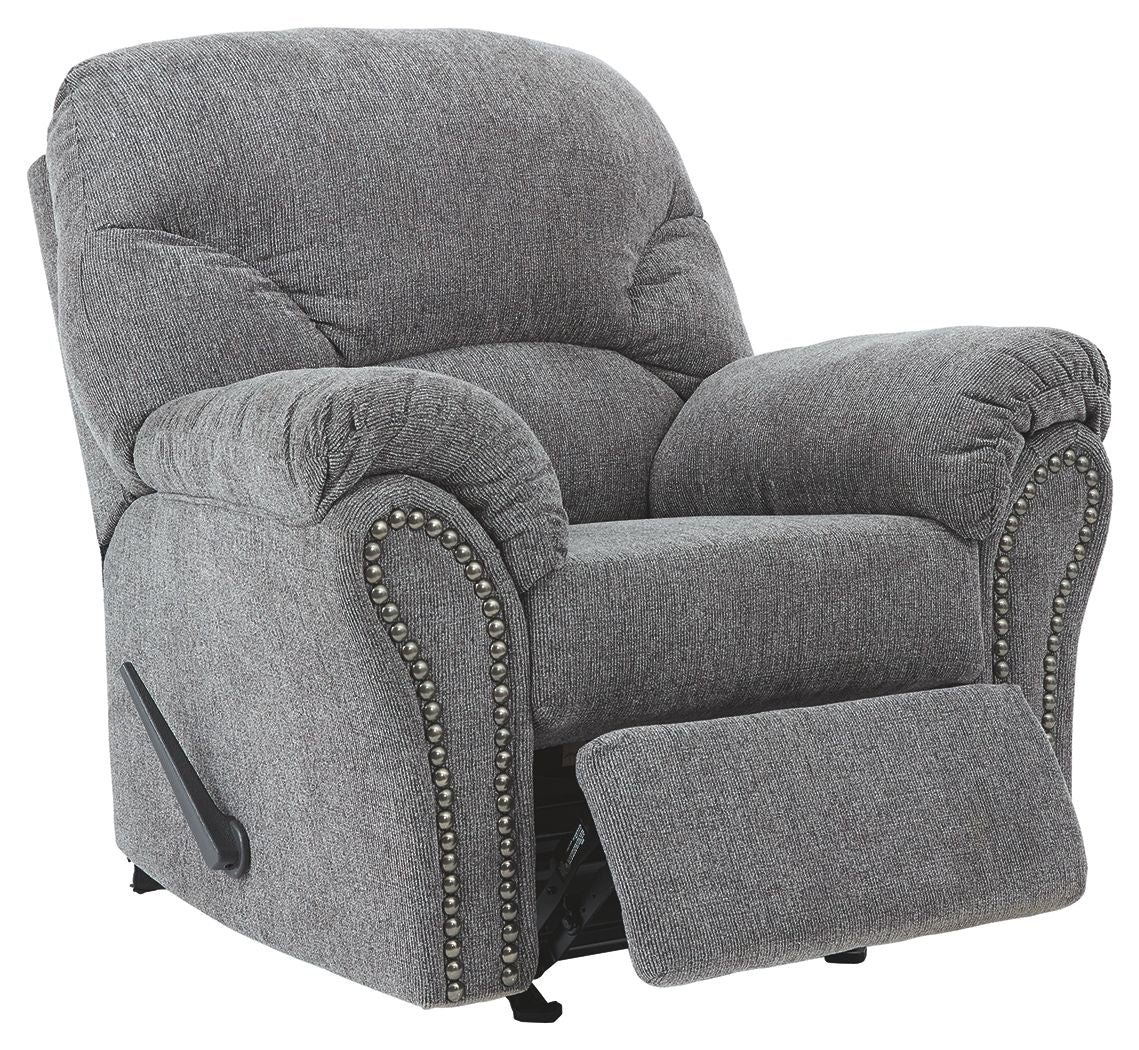 Allmaxx - Pewter - Rocker Recliner by Benchcraft® | Bel Furniture