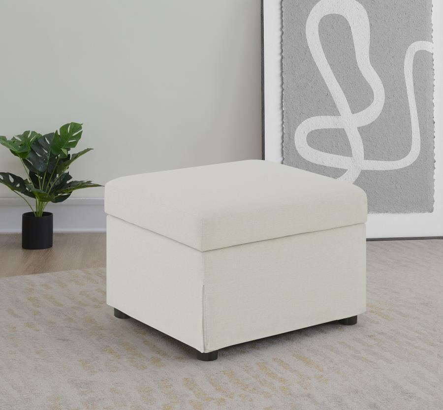 Winter - Upholstered Hydraulic Lift Top Storage Ottoman by Coaster Fine Furniture | Bel Furniture