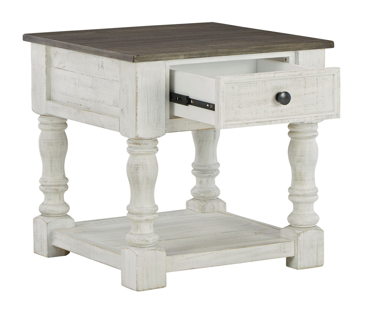 Havalance - White / Gray - Square End Table by Signature Design by Ashley® | Bel Furniture