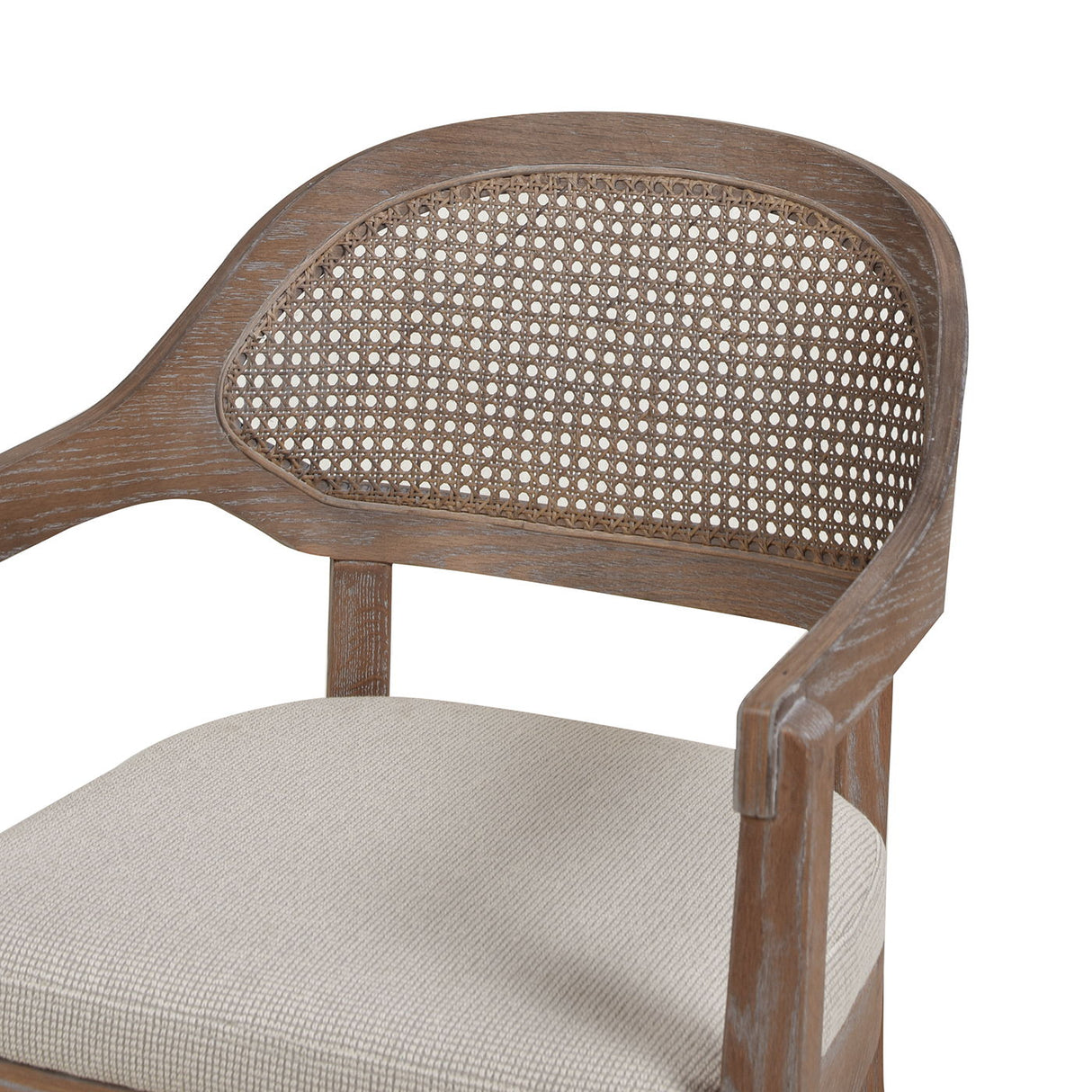 Americana - Mid-Century Modern Cane Back Dining Chair Textured Weave - Taupe Beige by Jennifer Taylor Home | Bel Furniture