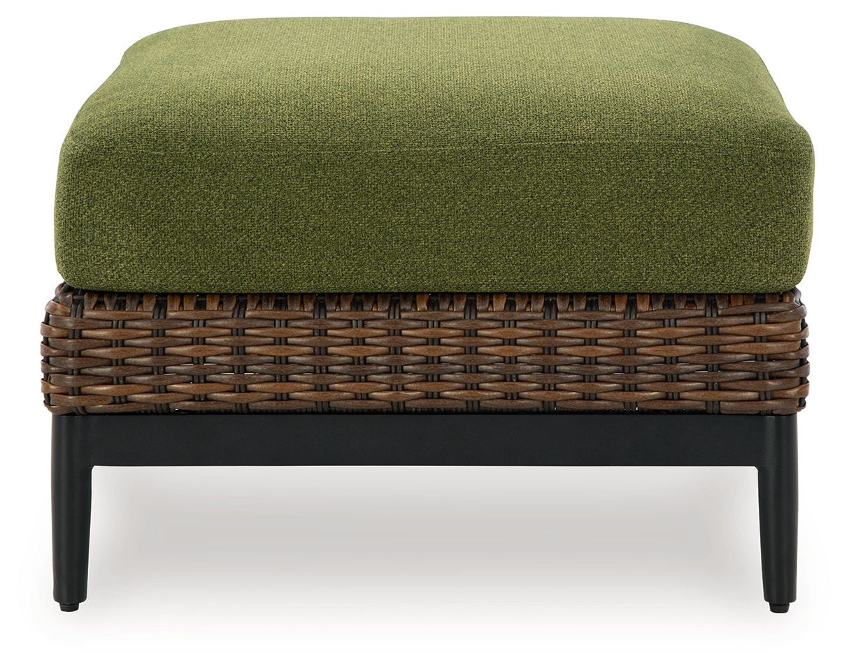 Horizon Hall - Brown / Green - Ottoman With Cushion by Signature Design by Ashley® | Bel Furniture
