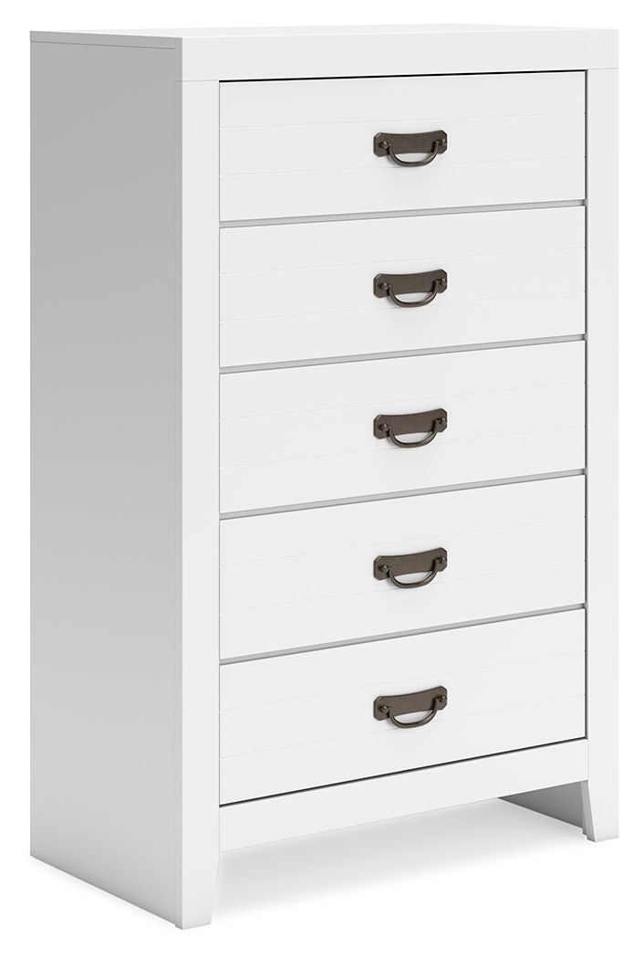 Binterglen - White - Five Drawer Chest by Signature Design by Ashley® | Bel Furniture