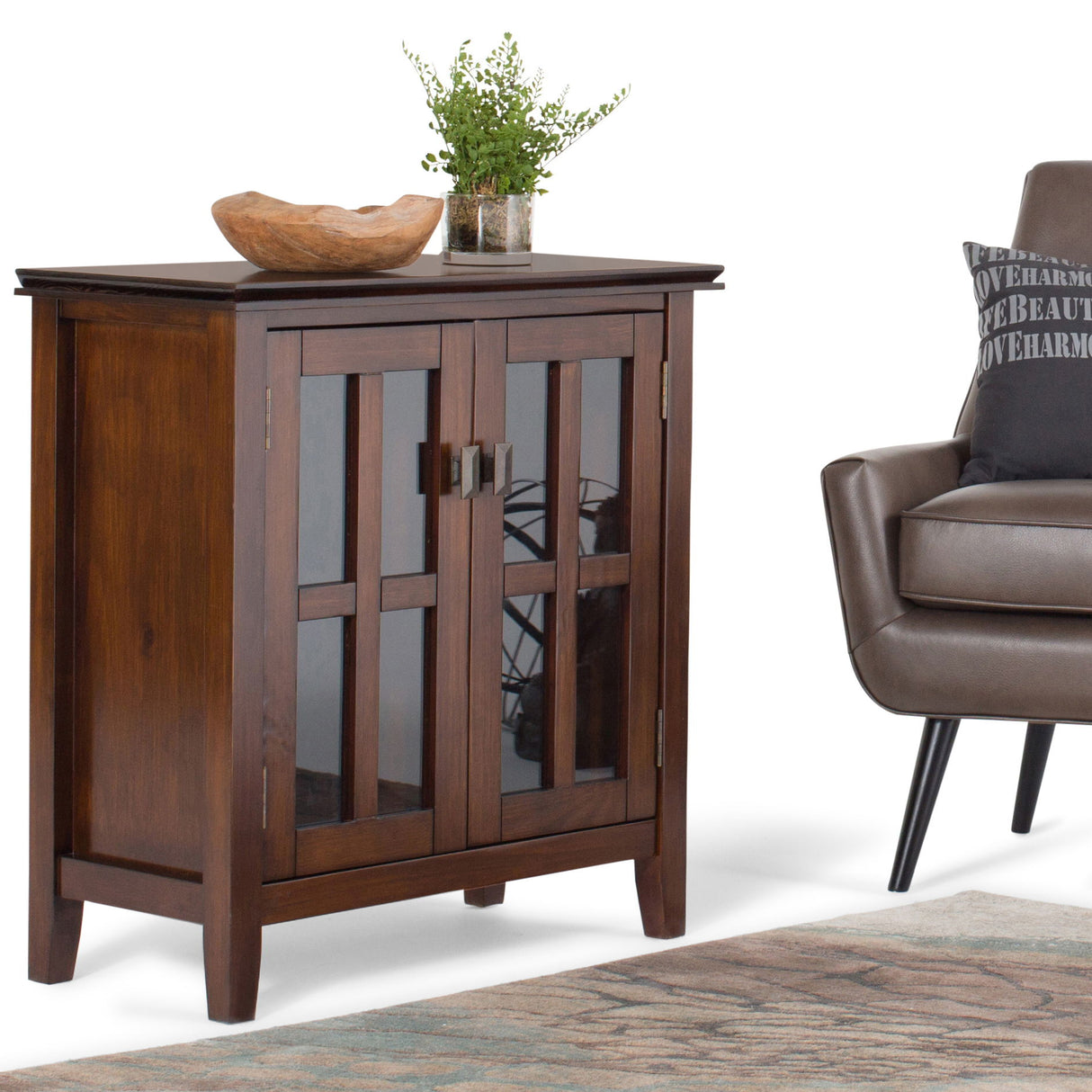 Artisan - Handcrafted Low Storage Cabinet by Simpli-Home | Bel Furniture