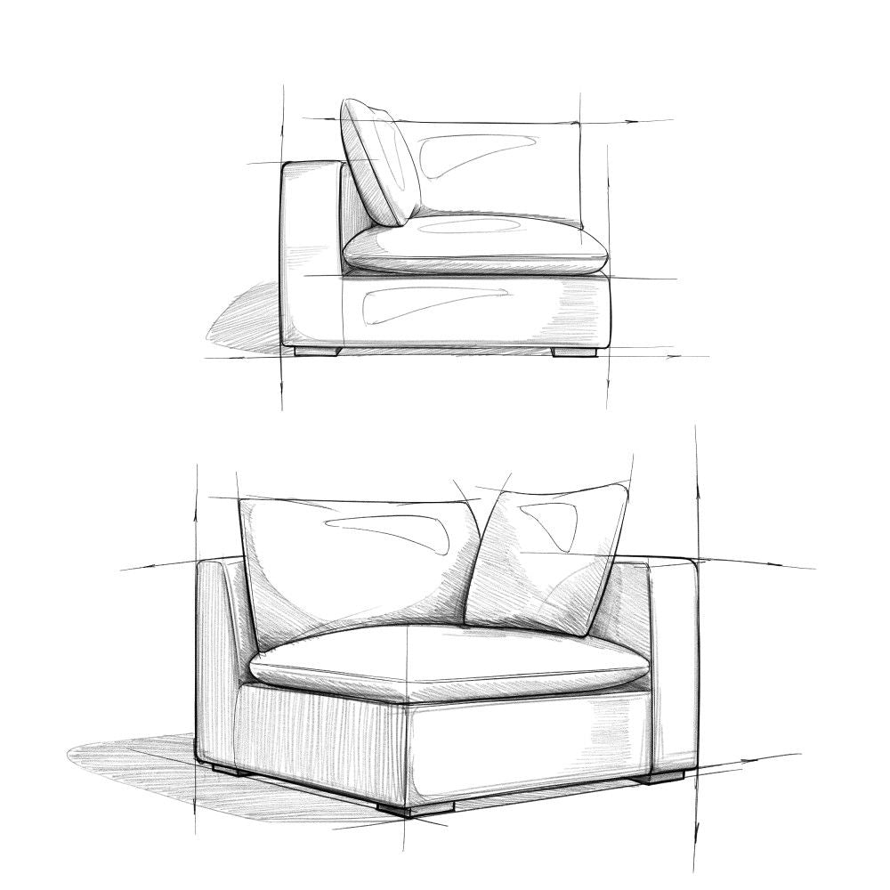 Jasmine - Left Arm Sofa Module - Gray by Simpli-Home | Bel Furniture