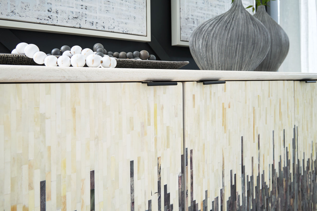 Freyton - White / Gray - Accent Cabinet by Signature Design by Ashley® | Bel Furniture