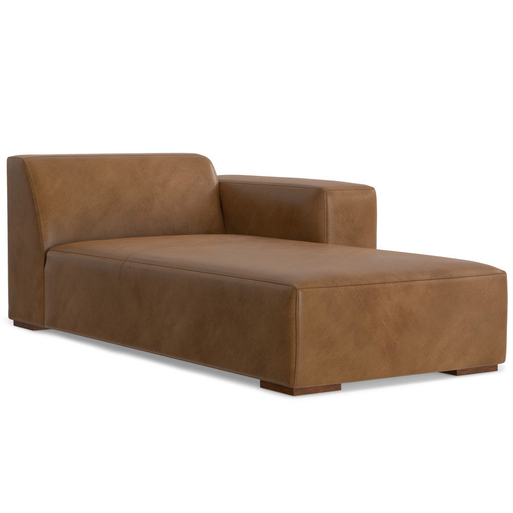 Rex - Right Chaise Sofa Module - Brown by Simpli-Home | Bel Furniture
