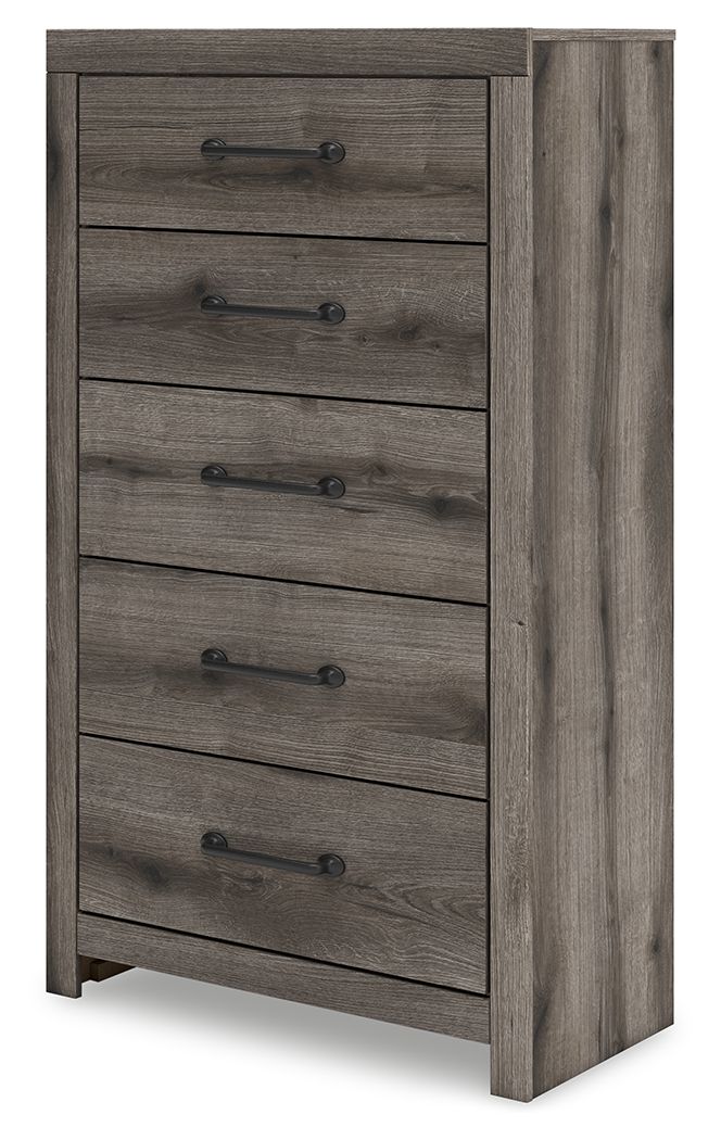 Graystorm - Brown Gray - Five Drawer Chest by Signature Design by Ashley® | Bel Furniture