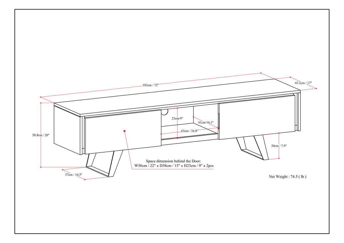 Lowry - Handcrafted TV Media Stand