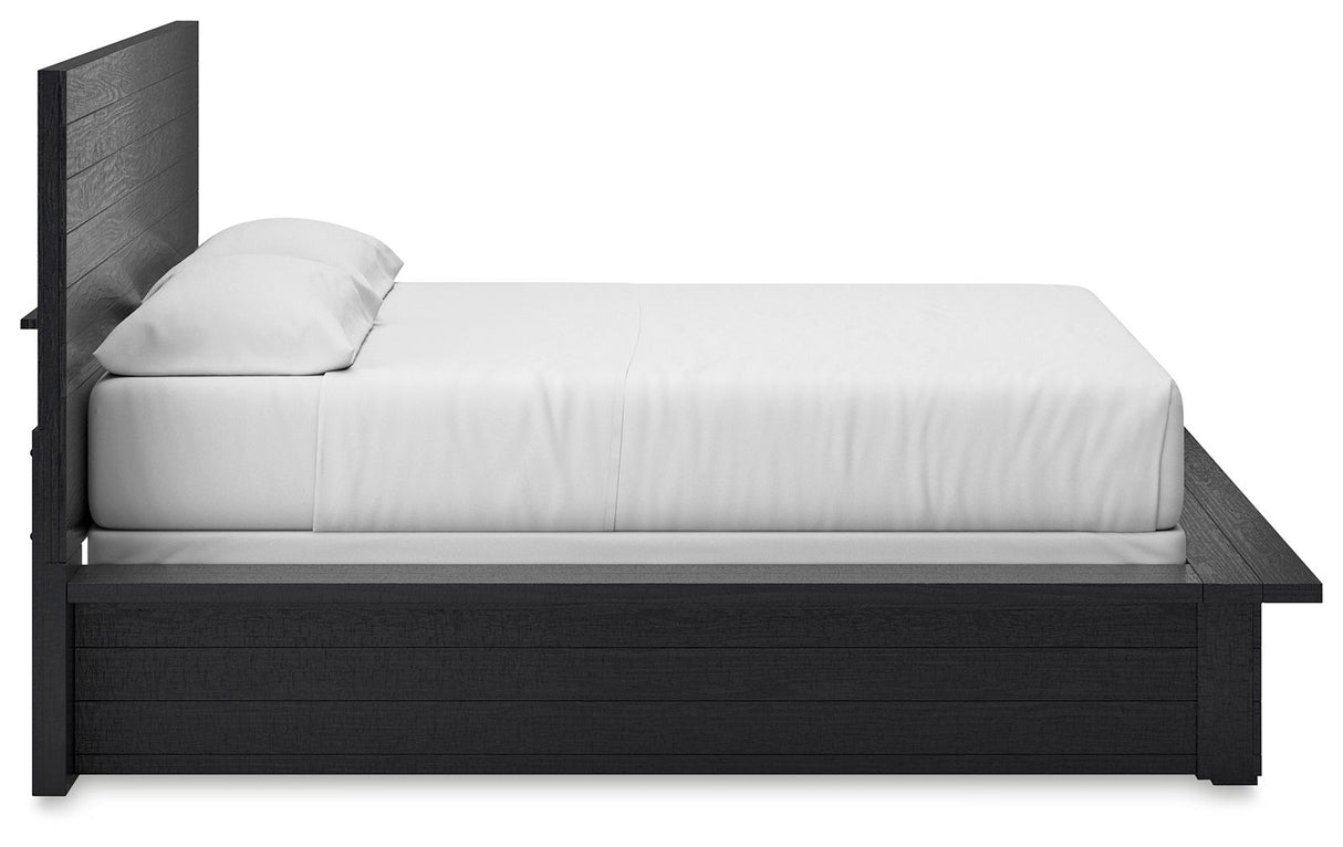 Londer - Black - California King Panel Bed by Millennium® by Ashley | Bel Furniture