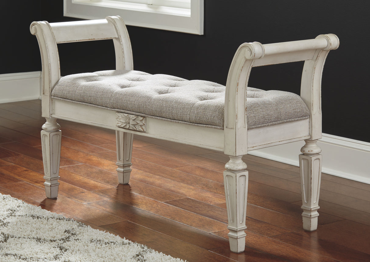 Realyn - Antique White - Accent Bench by Signature Design by Ashley® | Bel Furniture