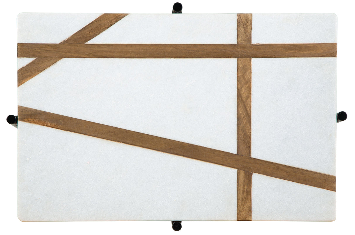 Braxmore - White / Light Brown - Accent Table by Signature Design by Ashley® | Bel Furniture