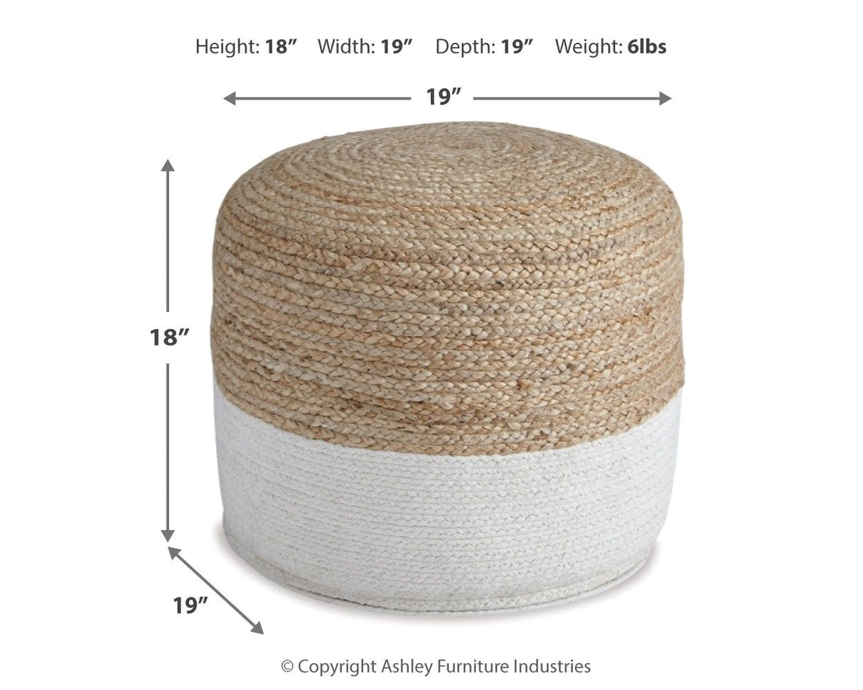 Sweed - Round - Pouf by Signature Design by Ashley® | Bel Furniture