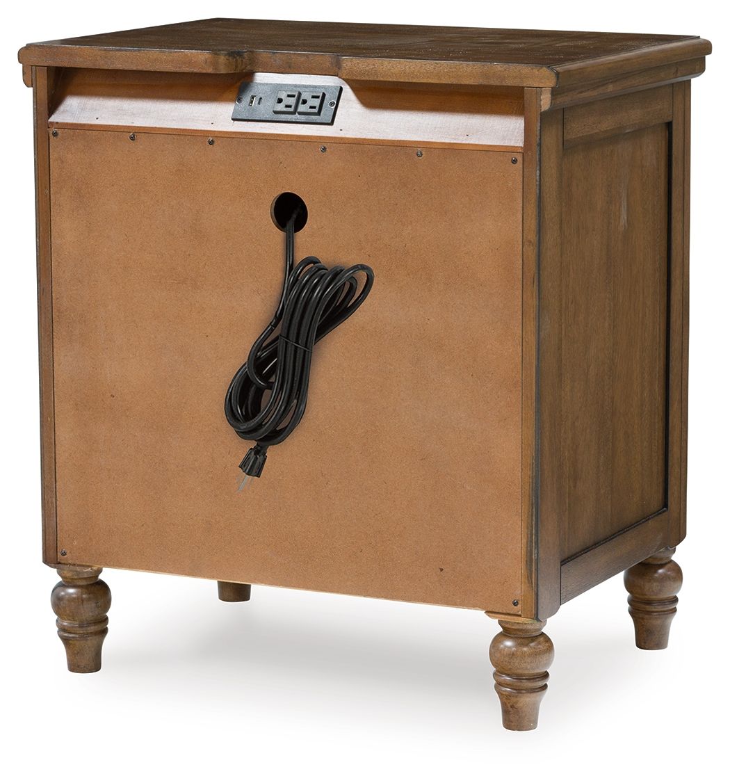 Sturlayne - Brown - Three Drawer Night Stand by Benchcraft® | Bel Furniture