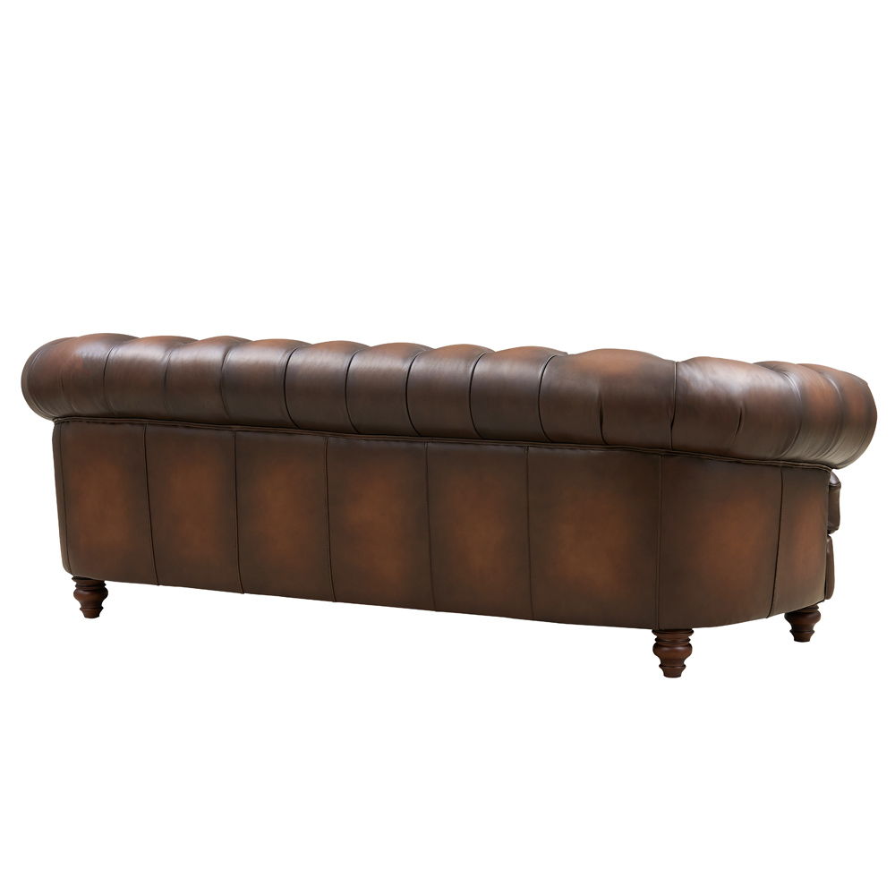 Newport - Leather Sofa - Caramel by Hydeline Furniture | Bel Furniture