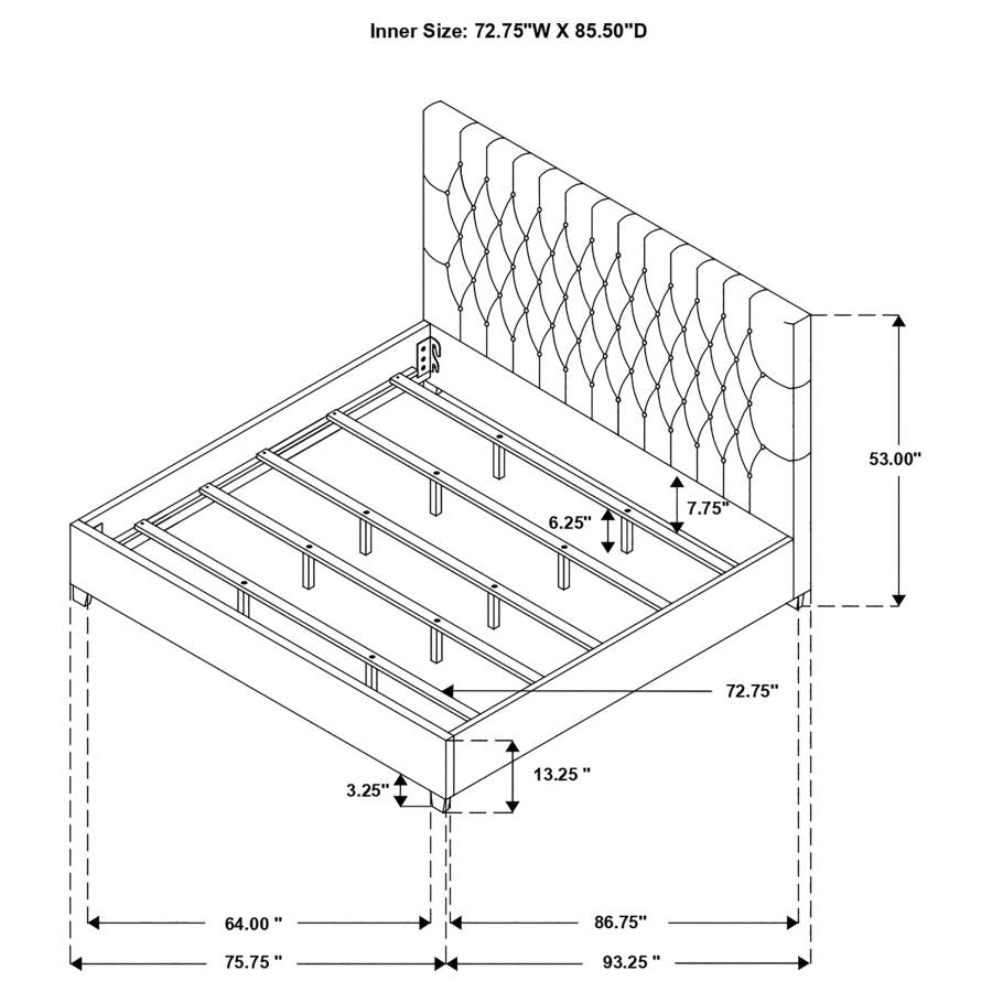 Chloe - Upholstered Panel Bed
