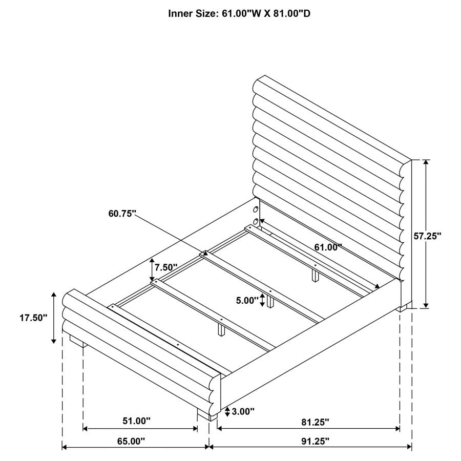 Patricia - Boucle Upholstered Bed