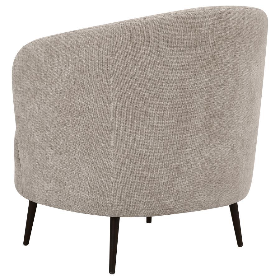 Ellorie - Upholstered Channel Back Curved Chair - Beige by Coaster Fine Furniture | Bel Furniture