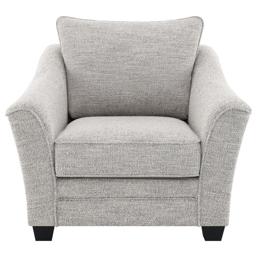 Tomkins - Boucle Upholstered Chair - Light Gray by Coaster Fine Furniture | Bel Furniture