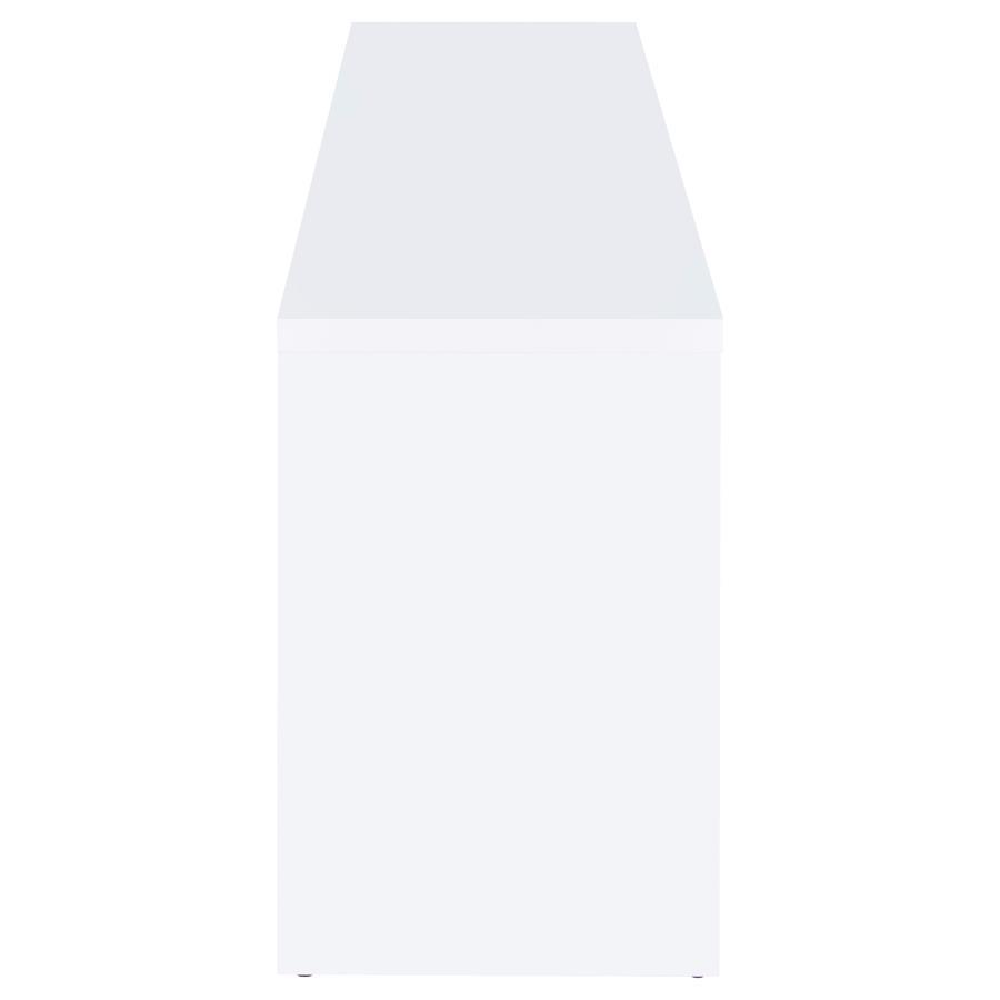 Laughlin - 4 Door Engineered Wood TV Stand - White by CoasterEveryday | Bel Furniture