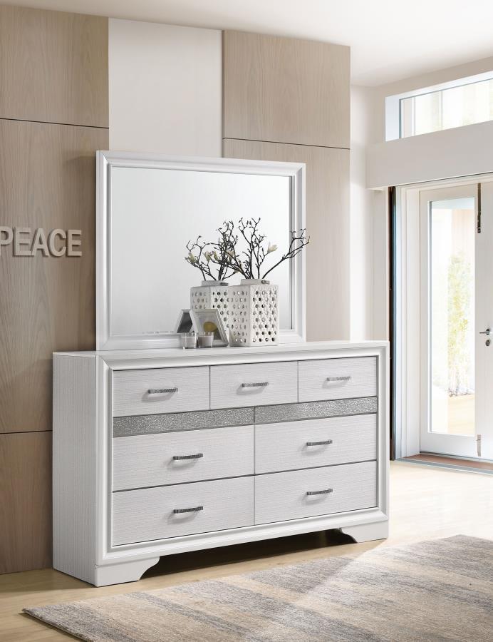 Miranda - 7-drawer Dresser With Mirror by CoasterEveryday | Bel Furniture