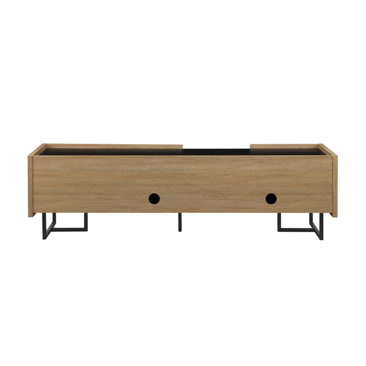 Contemporary Low Profile TV Stand Light Brown by Walker Edison | Bel Furniture