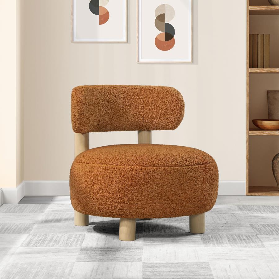 Zonie - Boucle Upholstered Barrel Back Accent Chair by CoasterEveryday | Bel Furniture