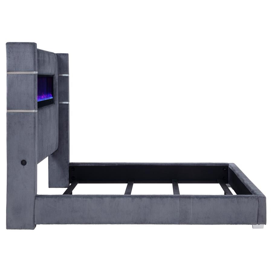 Tisdall - Upholstered Fireplace Bed