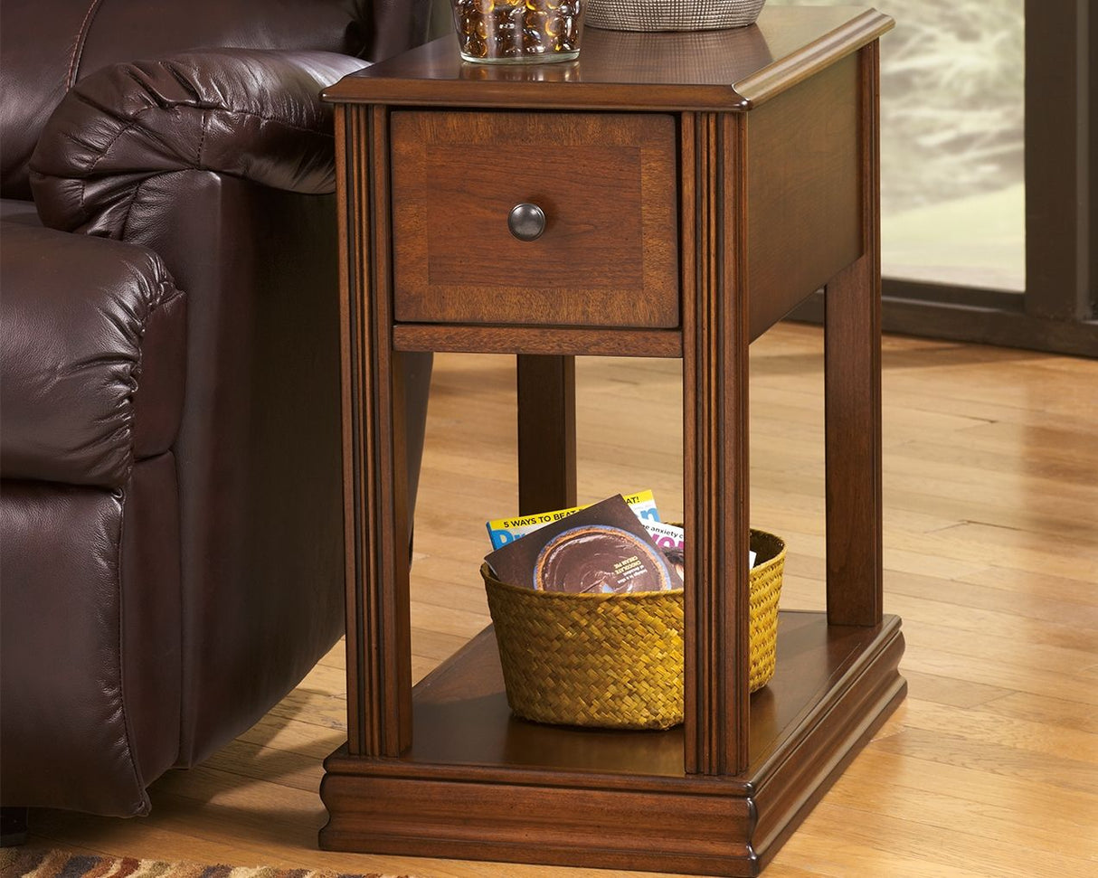 Breegin - Brown - Chair Side End Table - Removable Tray by Signature Design by Ashley® | Bel Furniture